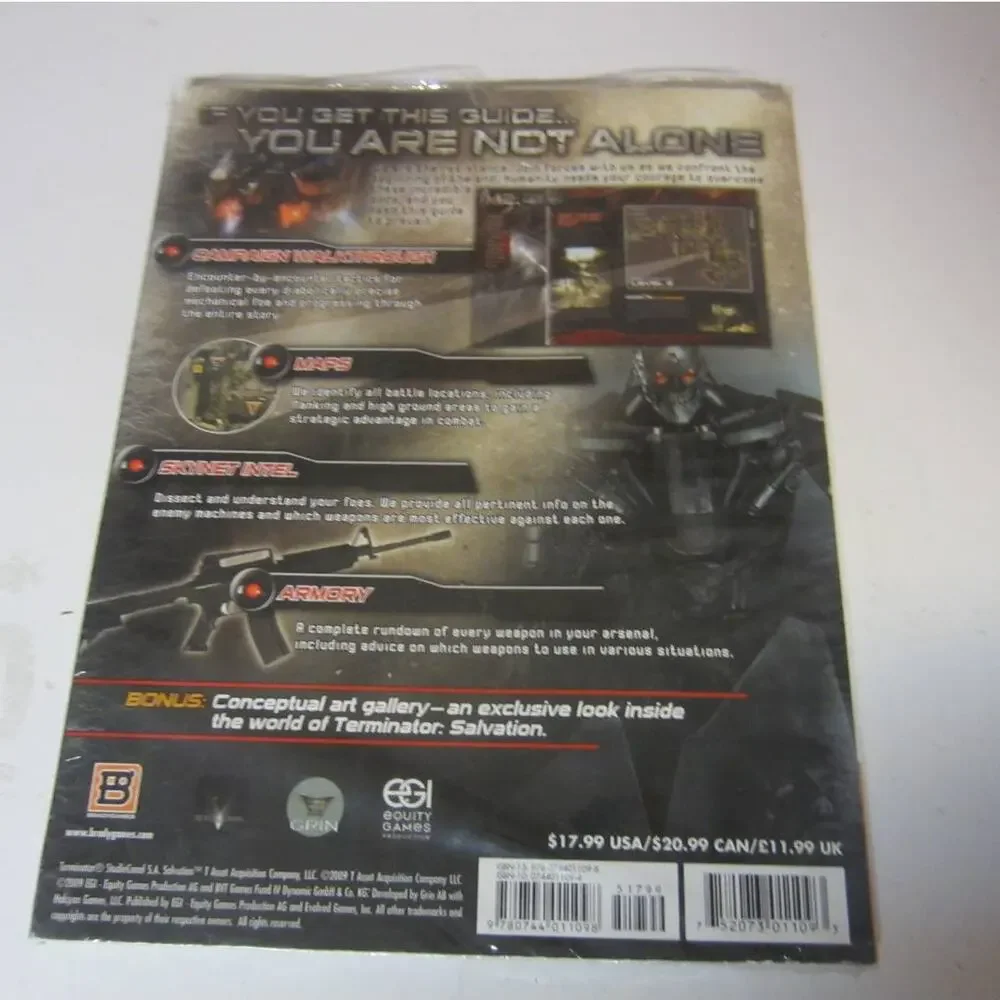 Terminator Salvation BradyGames Official Strategy Guide Xbox 360 PS3
